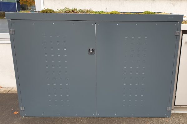 Gartenbox- Fahrradgarage FW mit Pflanzenwanne aus Aluminium RAL 7016 beschichtet – Bild 3