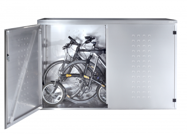Gartenbox- Fahrradgarage FD mit Pultdach aus Edelstahl – Bild 3