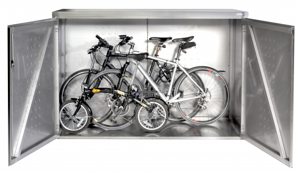 Gartenbox- Fahrradgarage FD mit Pultdach aus Edelstahl – Bild 4