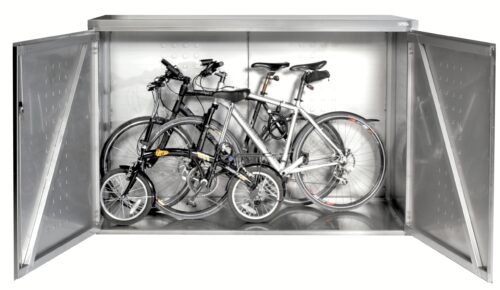 Gartenbox- Fahrradgarage FD mit Pultdach aus Edelstahl – Bild 4