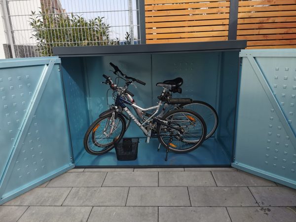 Gartenbox- Fahrradgarage FW mit Pflanzenwanne aus Aluminium RAL 7016 beschichtet – Bild 6