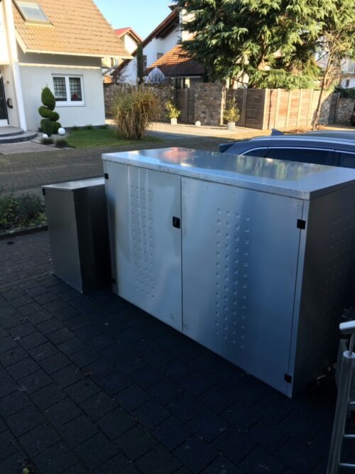 Gartenbox- Fahrradgarage FD mit Pultdach aus Edelstahl – Bild 7