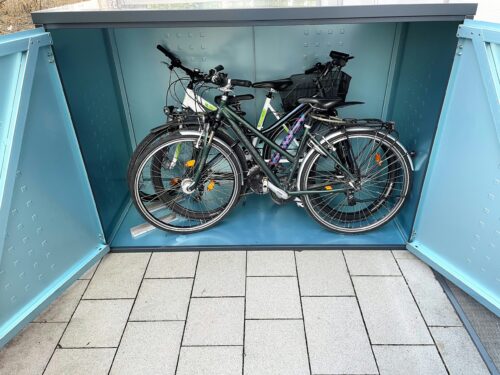 Gartenbox- Fahrradgarage FD mit Pultdach aus Aluminium RAL-7016 Anthrazit – Bild 6