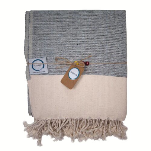 Strandtuch & Badetuch "Ecobain Rugged Towel" bluish grey
