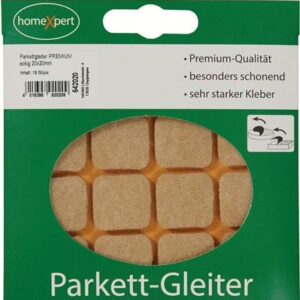 Parkettgleiter Premium 20 x 20mm Filz natur eck.selbstkl.