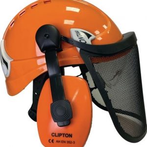 Waldarbeiter-Helm-Set Forest orange Polycaronat CE EN 397/CE EN 352-3 ARTILUX