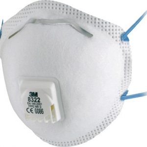 Atemschutzmaske 8322 FFP2/V NR D m.Ausatemventil 3M - VPE: 10