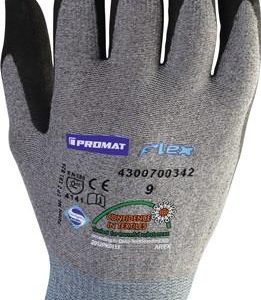 Handschuhe Flex Gr.8 grau/schwarz EN 388 Kat.II PROMAT - VPE: 12