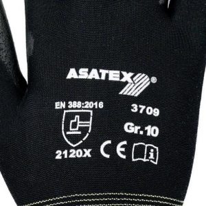 Handschuhe Gr.8 schwarz PA m.Soft-Polyurethan ASATEX - VPE: 12