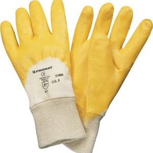 Handschuhe Lippe Gr.9 gelb Nitrilbeschichtung EN 388 PSA II PROMAT - VPE: 12