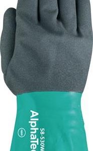 Chemiehandschuh Alpha-Tec 58-530W Gr.9 grün/grau EN 388,EN 374,EN 1149 Kat.III - VPE: 6