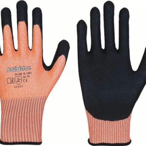 Schnittschutzhandschuhe Solidstar 1683 Gr.10 orange/schwarz EN 388 PSA II 12 PA - VPE: 12