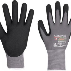 Handschuhe FlexMech 663 Gr.10 grau/schwarz Nylon/Elastan/Nitrilschaum 10 PA - VPE: 10