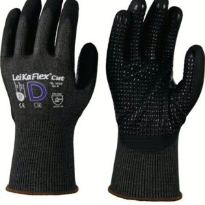 Schnittschutzhandschuhe LeiKaFlex® CUT RL 1645 Gr.9 grau/schwarz EN 388 PSA II - VPE: 12