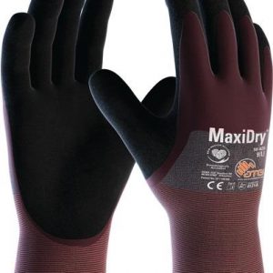 Handschuhe MaxiDry® 56-425 Gr.10 violett/schwarz EN 388 PSA II ATG - VPE: 12