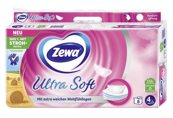ZEWA Toilettenpapier 'Ultra Soft' 150 Blatt 4-lagig 8er Pack