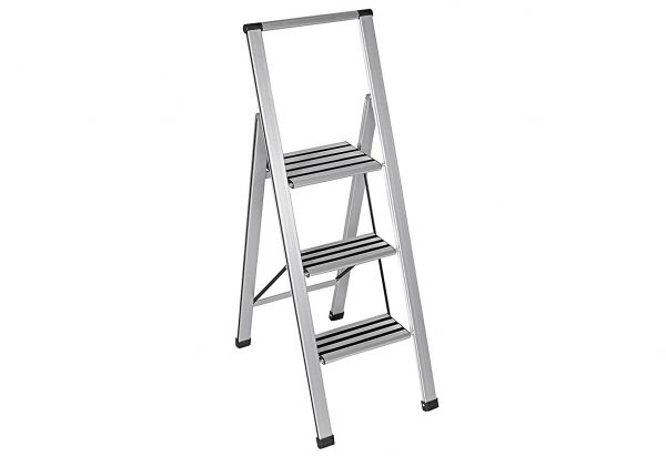 WENKO Klapptritt 3stufig Aluminium 127cm