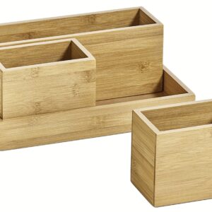 ZELLER PRESENT Organizer-Set Bambus 28x17,7x11cm 4teilig