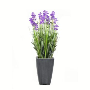 EUROPALMS Lavendel, Kunstpflanze, lila, im Dekotopf, 45cm