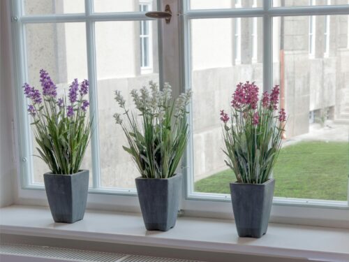 EUROPALMS Lavendel, Kunstpflanze, lila, im Dekotopf, 45cm – Bild 3